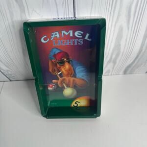 Vintage Tobacco 1992 Camel Lights Ashtray Cigarette Joe Cool Billard Pool Table